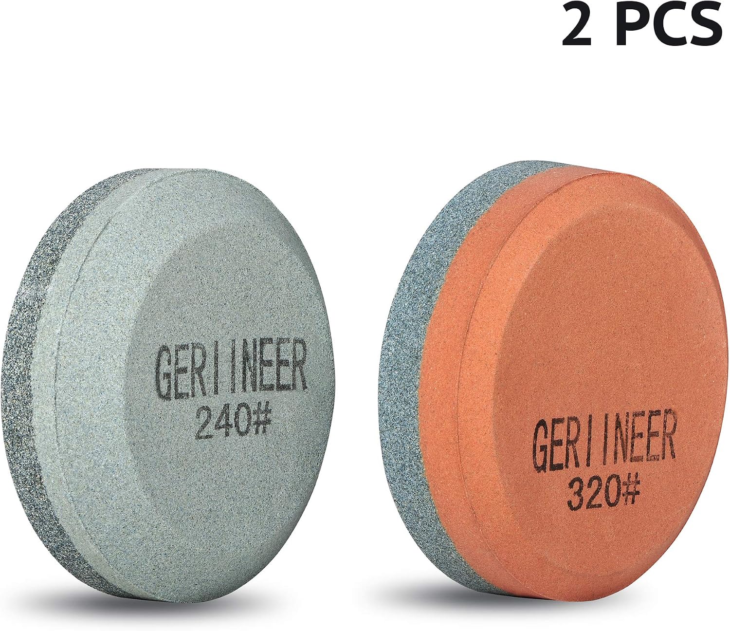 GERIINEER 2 Pcs Axe Sharpener, 2-in-1 Whetstone Knife Sharpening Stone