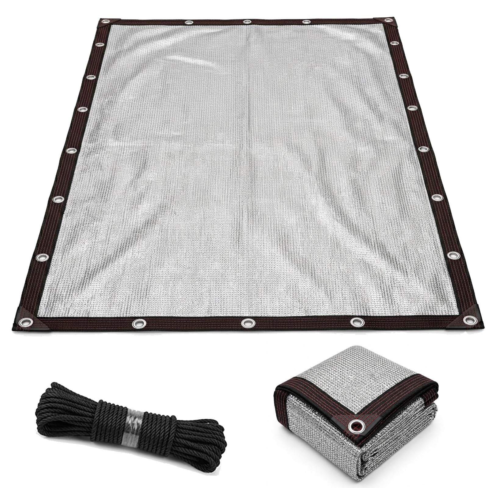 Filet de protection solaire haute performance en aluminium anti-chaleur