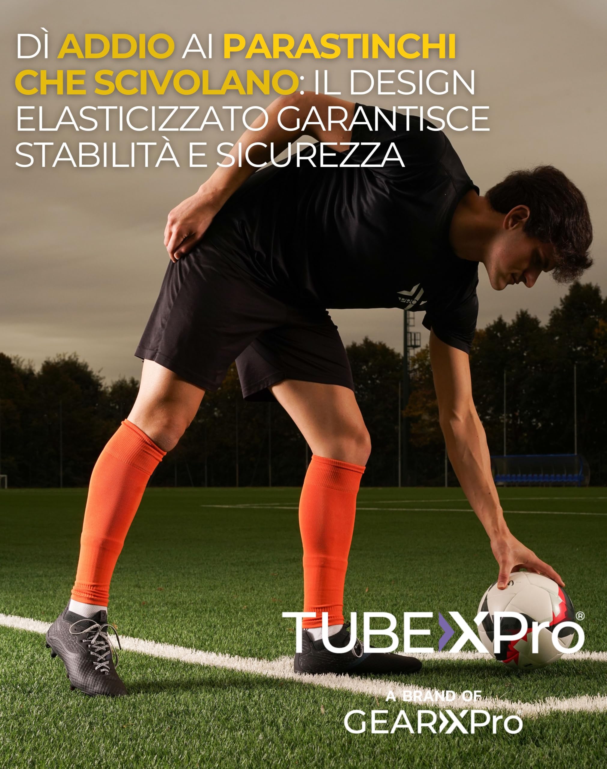 SOXPro - Calzino Tubolare Calcio - Misura Unica - Senza Piede - Adulto