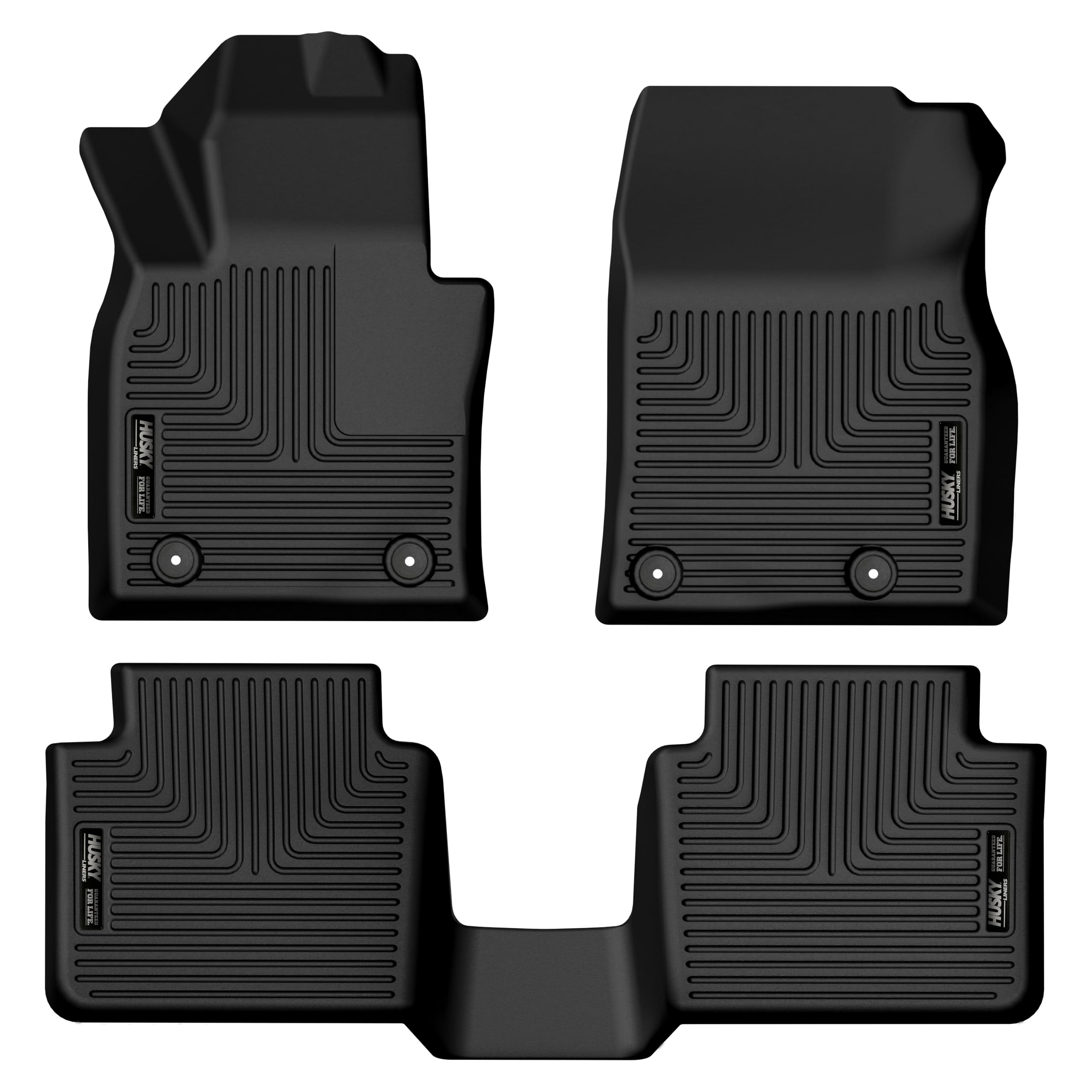 Husky Liners Weatherbeater Floor Mats | Fits 2023-2026 Mazda CX-50 (Will NOT Fit Hybrid) | Front & 2nd Row, 3-pc Black - 96621