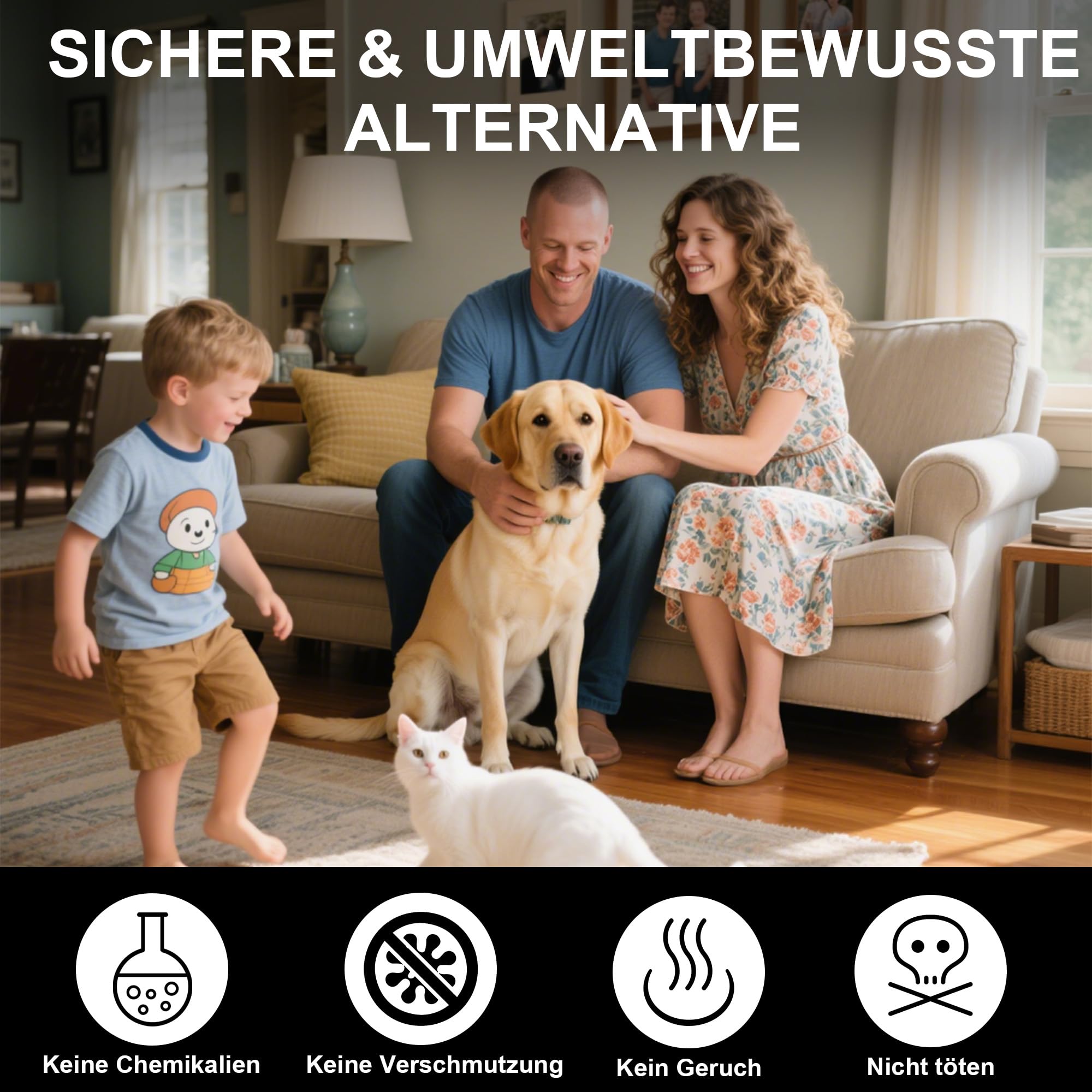 Ultraschall-Schädlingsvertreiber,Mäusevergrämer,Multi-Insektenschutzmittel - Ultraschall mäuseabwehr, mäuse vertreiben, Fledermaus abwehr, Umwelt- und Menschersatz für rattengift, mäuseschreck