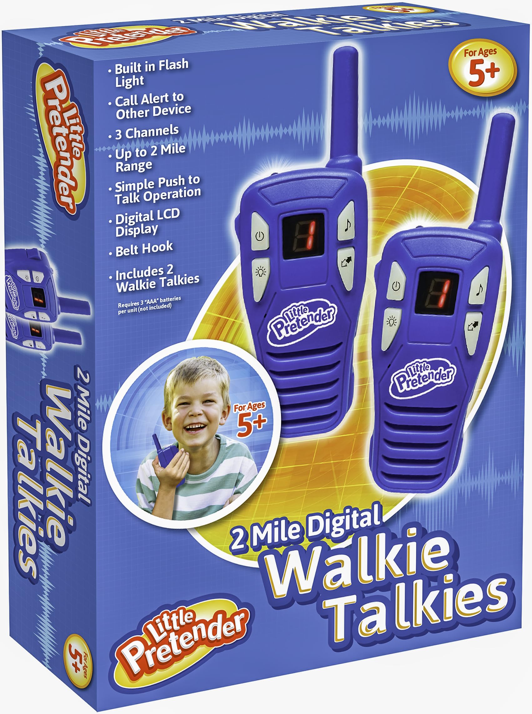 2 Pack Walkie Talkies for Kids, 2 Mile Range, Includes Built-in Flashlight, Kids Walkie Talkies, 2 Pack Walkie Talkie Gifts for Kids, Girls, Boys Ages 4-6, 4 5 6 7 8 9 Years Old