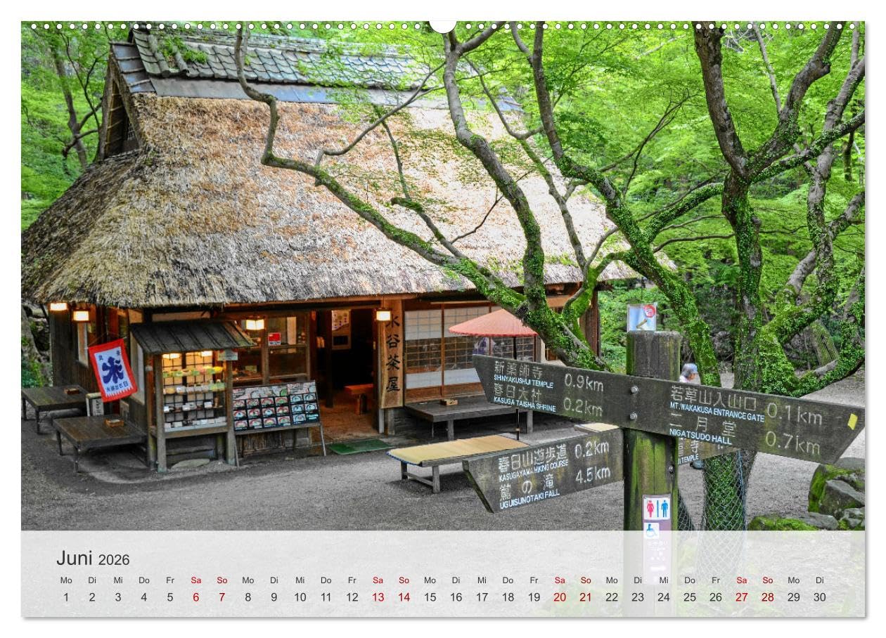 Blick auf ein faszinierendes Land - Japan 2026 (Wandkalender 2026 DIN A2 quer), CALVENDO Monatskalender: Fotos von Tempeln und Gärten aus Japan (CALVENDO Orte)
