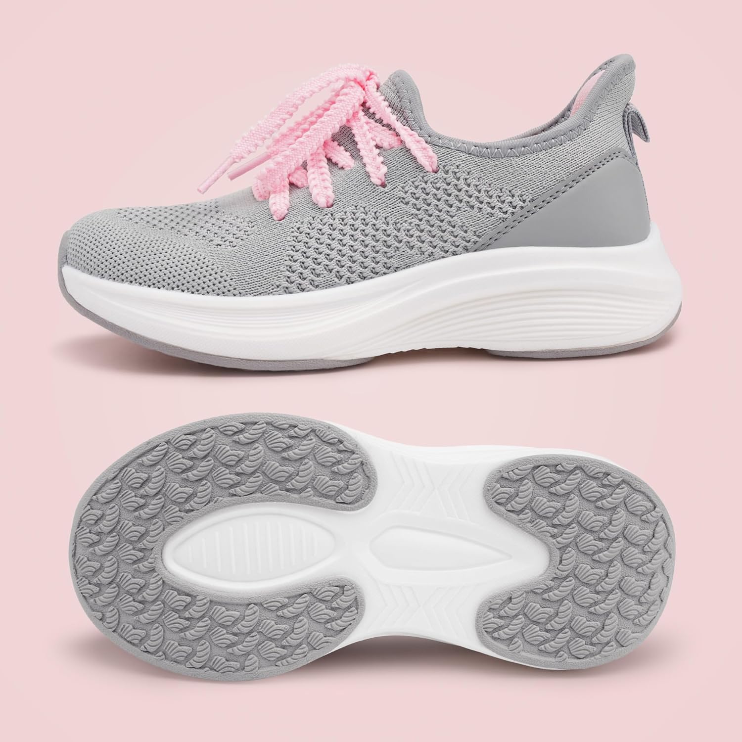 Stelle Girls Sneakers Kids Tennis Running Walking Shoes Slip-On Athletic Non Slip Lightweight Breathable Sport Shoes for Little/Big Kid - Image 6