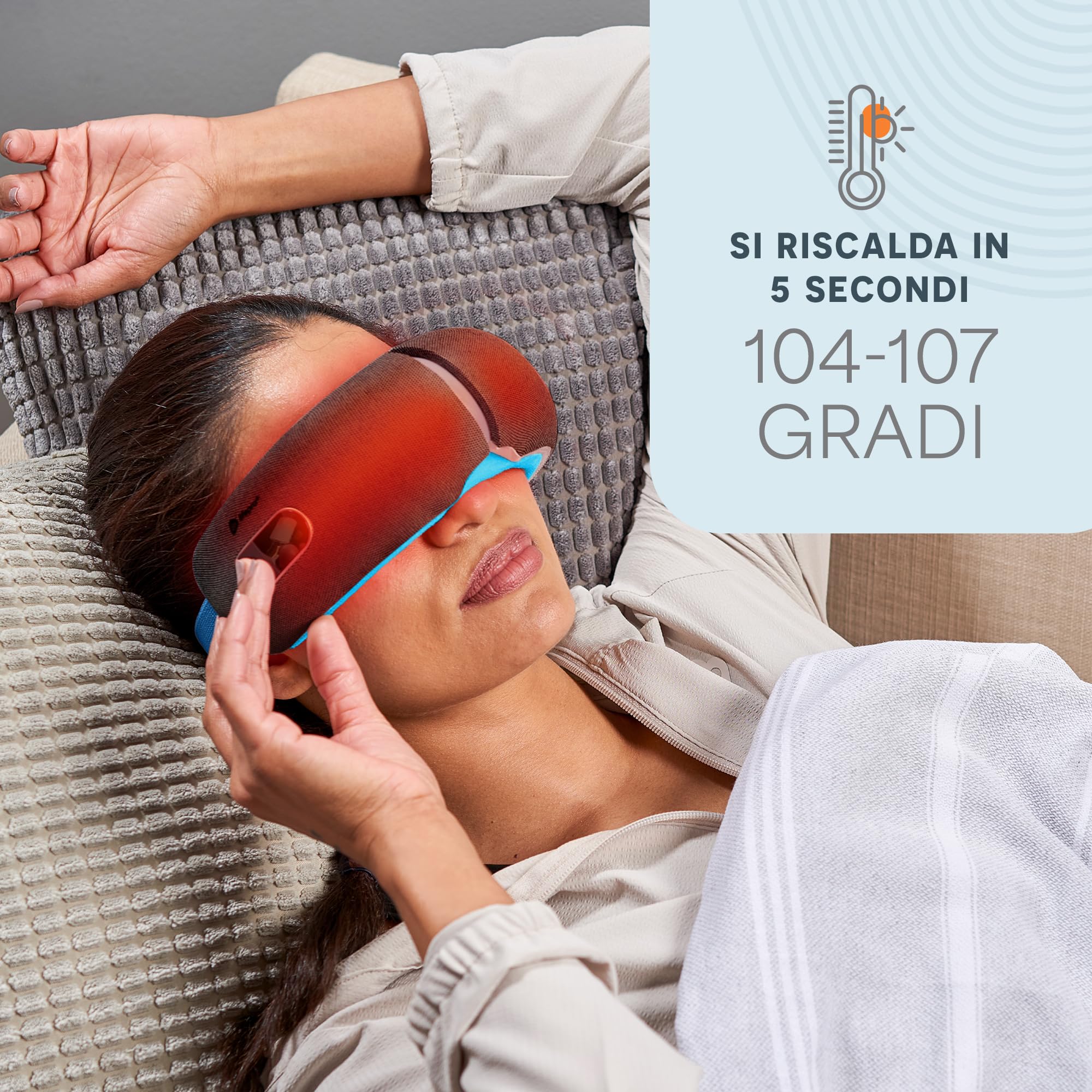 Lifepro Oculax Massaggiatore per Occhi con Calore e Vibrazione, Maschera Elettrica Pieghevole con Bluetooth per Emicranie, Occhi Secchi e Affaticamento, Migliora il Sonno – Regalo per Uomo e Donna
