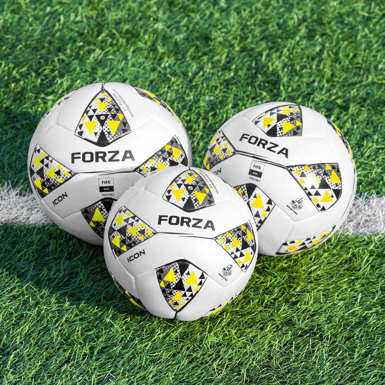 FORZA Icon Pro Match Football - dostępne rozmiary 3, 4 i rozmiar 5 piłek | Wiele rozmiarów opakowań | Piłki mecze do piłki nożnej | Piłki do meczu piłki nożnej | Piłki do meczów (rozmiar 5, opakowanie 1)
