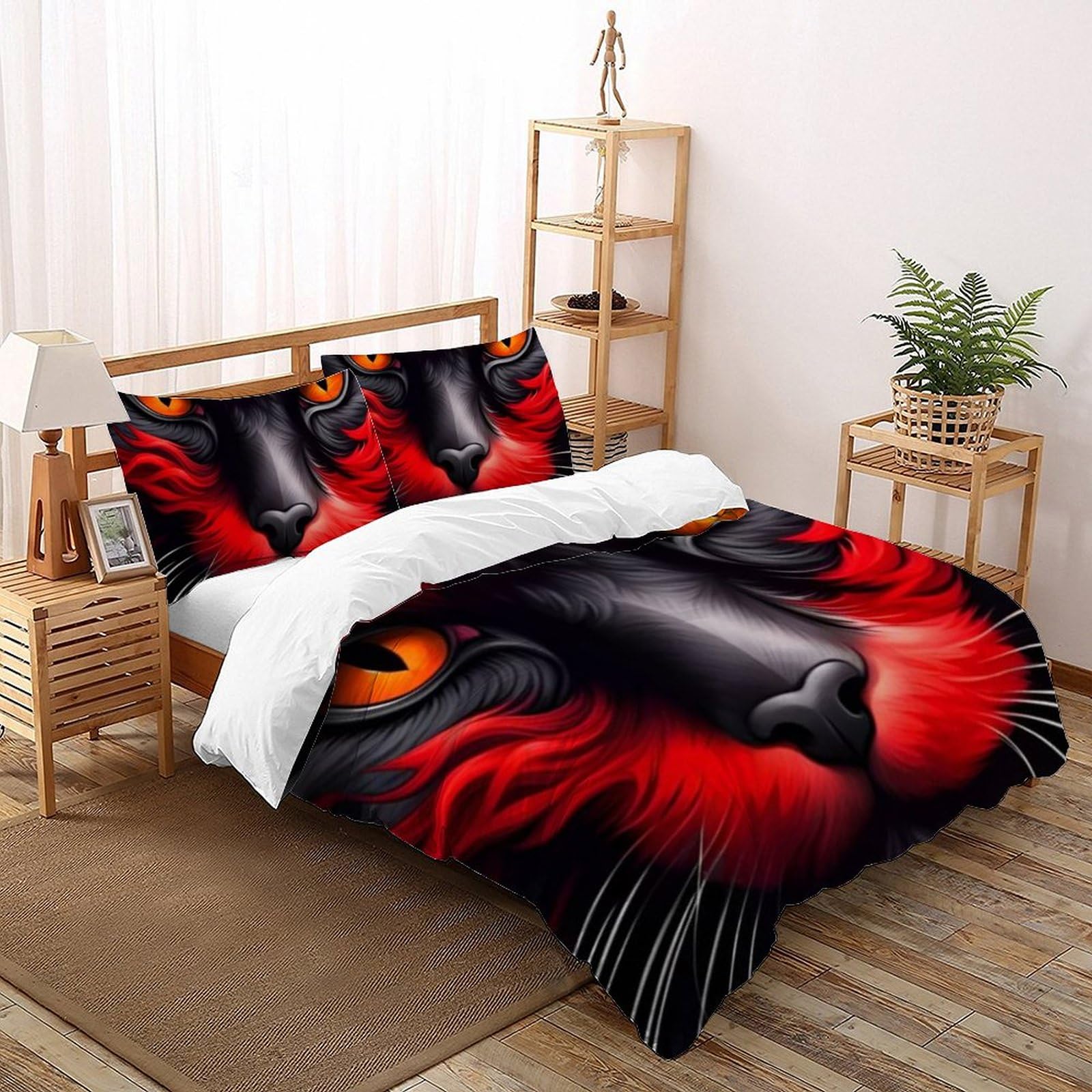 Housse de couette super king Le Chaton Rouge imprimé 3D