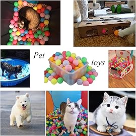 TADICK 100 Pack Colored Ping Pong Balls for DIY Plastic Multiple Color Table Tennis Ball for Party Decoration