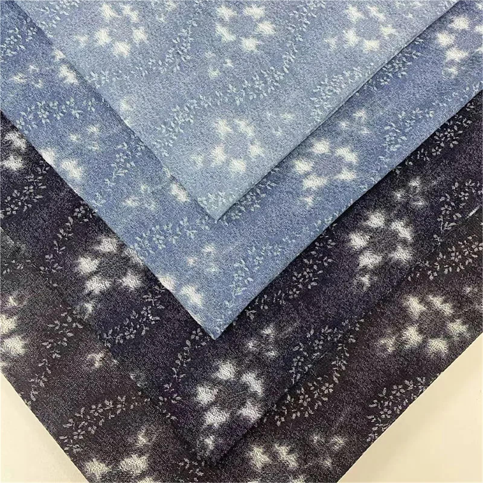 Tessuto denim Fiamma Fiore ispessito lavato for cucire abiti borse pantaloni cappelli(Color-02)