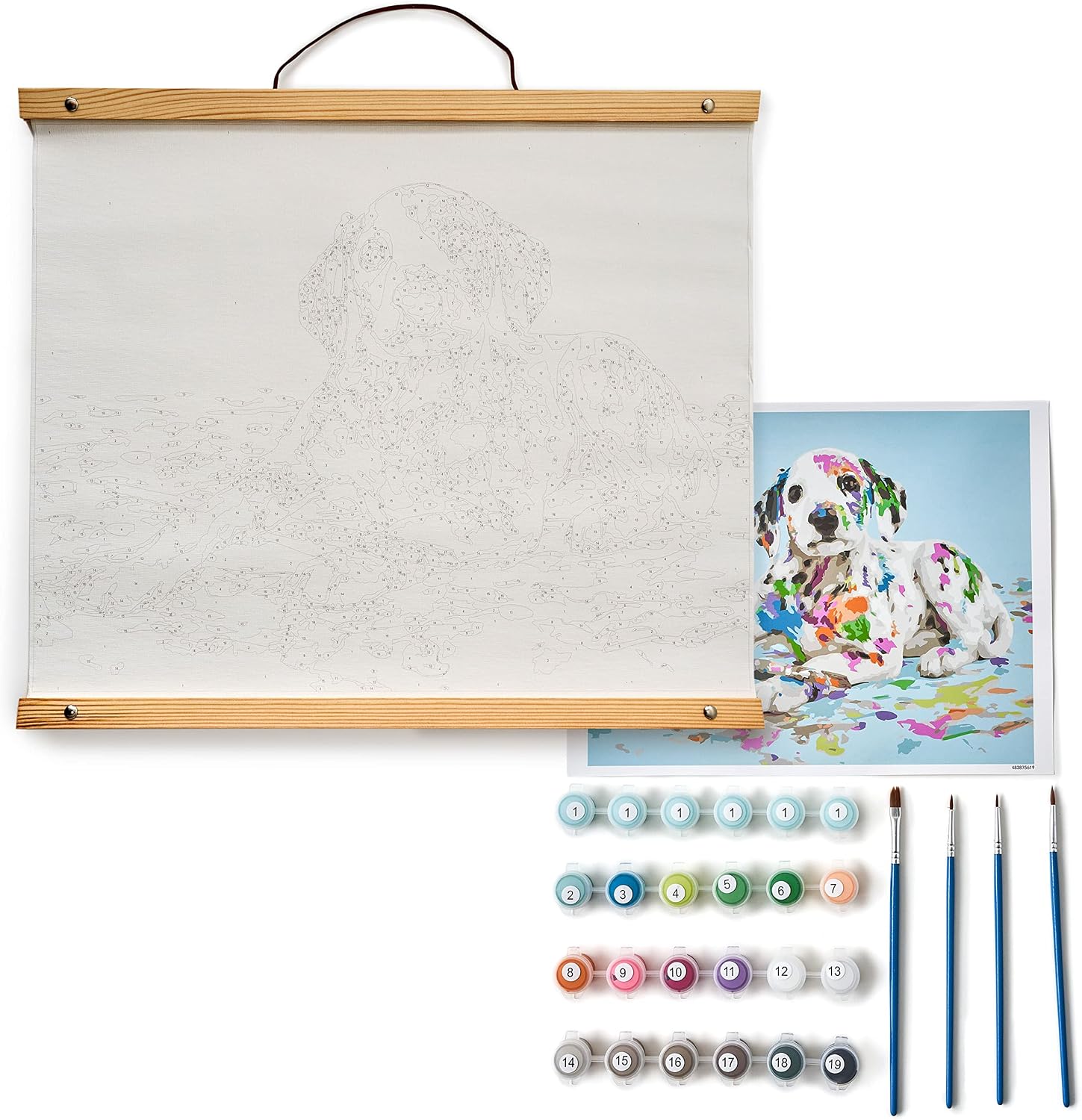 Artist's Loft Dalmatian Paint-by-Number Kit Necessities