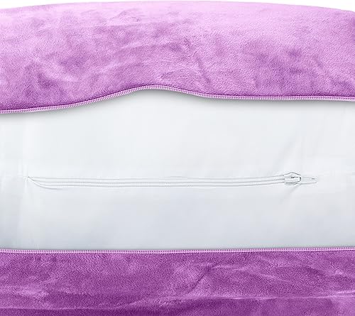 Miniatura 4 de Husband Pillow Funda de almohada original estándar + solo color morado claro, repuesto lavadoextraíble, funda de almohada de microfelpa suave para