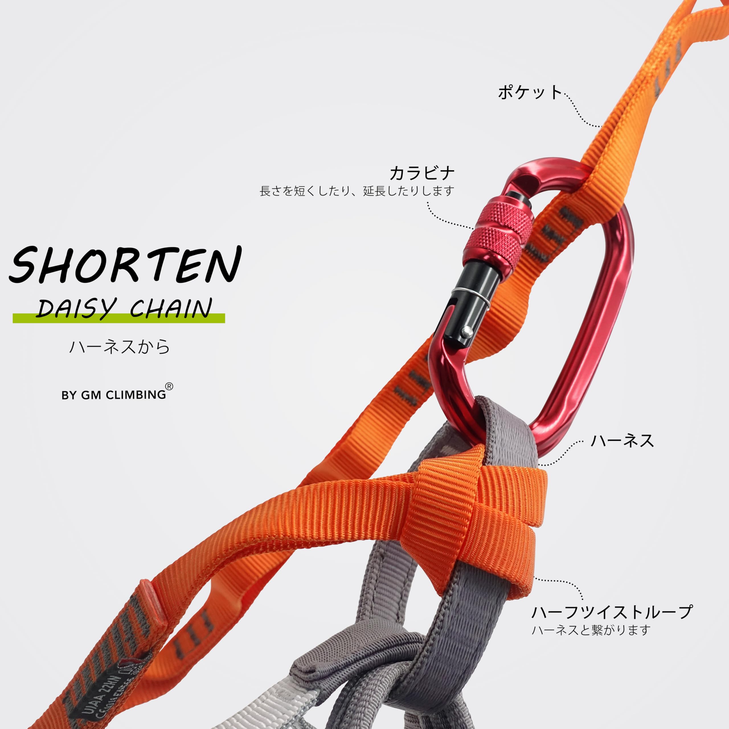 Amazon | GM CLIMBING 22kN CE UIAA認証 16mm ナイロンデイジー 