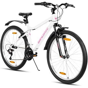 HILAND 26 Zoll Damen Mountainbike f r Frauen 18-Gang MTB Fahrrad Hochkohlenstoffstahlrahmen V-Bremsen Mountainbike f r Alltag und Freizeit
