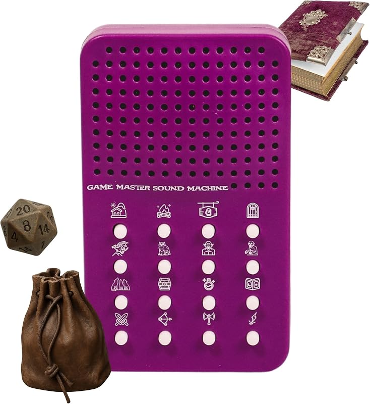 Game Master Noisemaker with 16 Sounds, Fantasy Sound Machine - RPG Effects for Tabletop Gaming - Gift for Immersive Questing – Unique for Players Accessories (Dungeons & Dragons, DND, D&D Compatible)