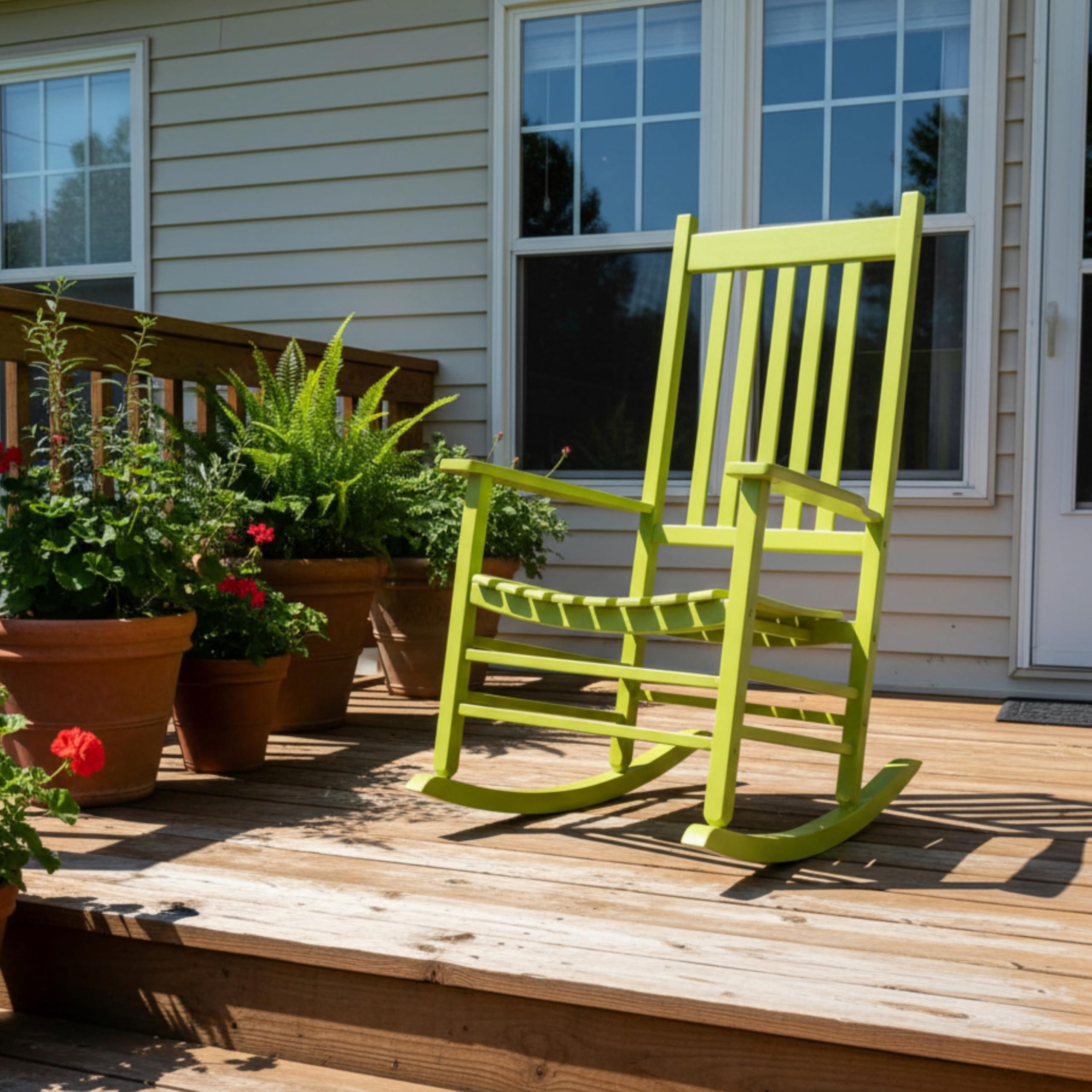 WACKIES + ROCKERS 2点セット Amazon.com : Shine Company Vermont Porch Rockers – Lime (Set of 2