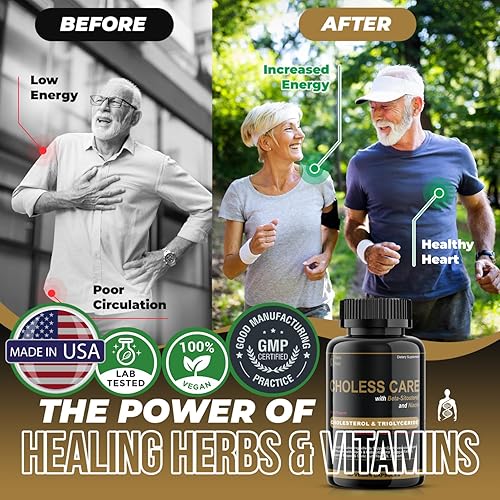 Miniatura 4 de Cápsulas de suplementos de ajo con bajo colesterol, orgánicas e inodoras para la salud cardíaca y saludable HDL + LDL dentro de rangos normales con