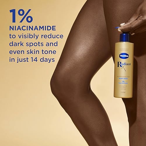 Miniatura 3 de Vaseline Radiant X Skin Care Set - Loción corporal nutritiva de tono uniforme con 1% de niacinamida y aceite corporal hidratante con 1% de lípidos +