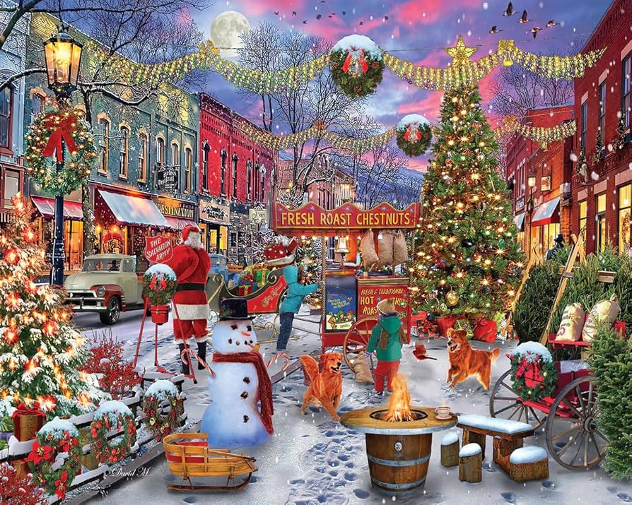 Amazon.com: White Mountain 1000 Piece Jigsaw Puzzle Winter