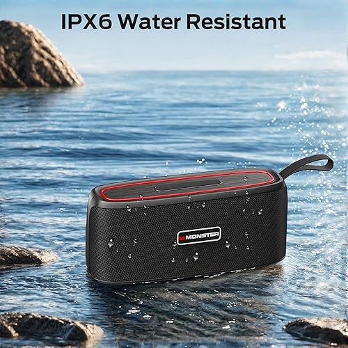 Miniatura 5 de Monster Altavoz Bluetooth portátil, Altavoz inalámbrico verdadero, sonido estéreo de 30 W,