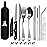 Taplord Portable Travel Silverware Set With Case, Includes 10 Pcs of Travel Utensils With Case, Stainless Steel Flatware Set For Camping, Lightweight (Silver)