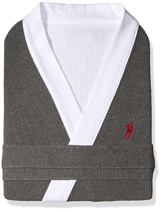 Buy Jockey Men's Waffle Weave Kimono Robe, Charcoal Heather, 2/3X/Tall at Amazon.in
