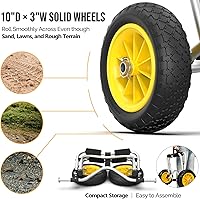 Vista 3 de Bonnlo Carro para kayak Canoa Carruaje Accesorios para kayak de pesca Portador Plegable Plataforma de remo Carro de remolque para bote Transporte