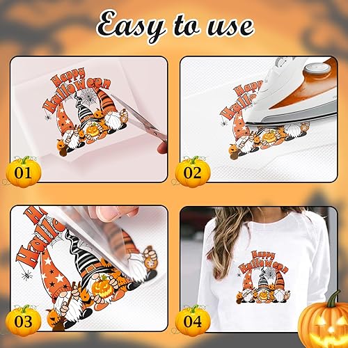 Miniatura 7 de Calcomanías para planchar de Halloween para ropa, calcomanías de transferencia de calor, parches para planchar, hojas de arce, calabaza de otoño,