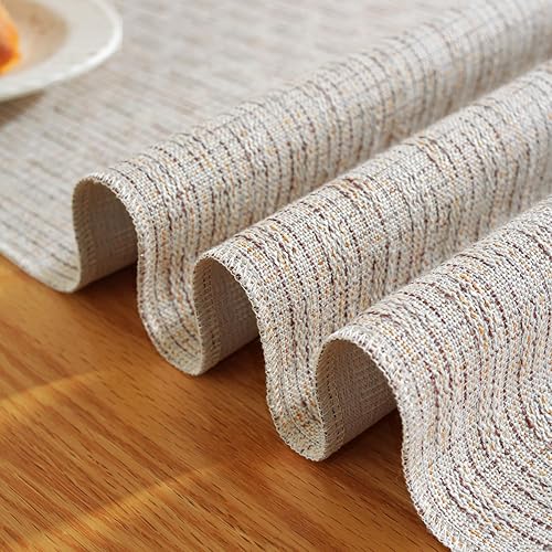 Miniatura 3 de Laolitou Camino de mesa rústico con borlas, camino de mesa bohemio de 108 pulgadas de largo para fiestas de vacaciones, bodas y decoración de mesa