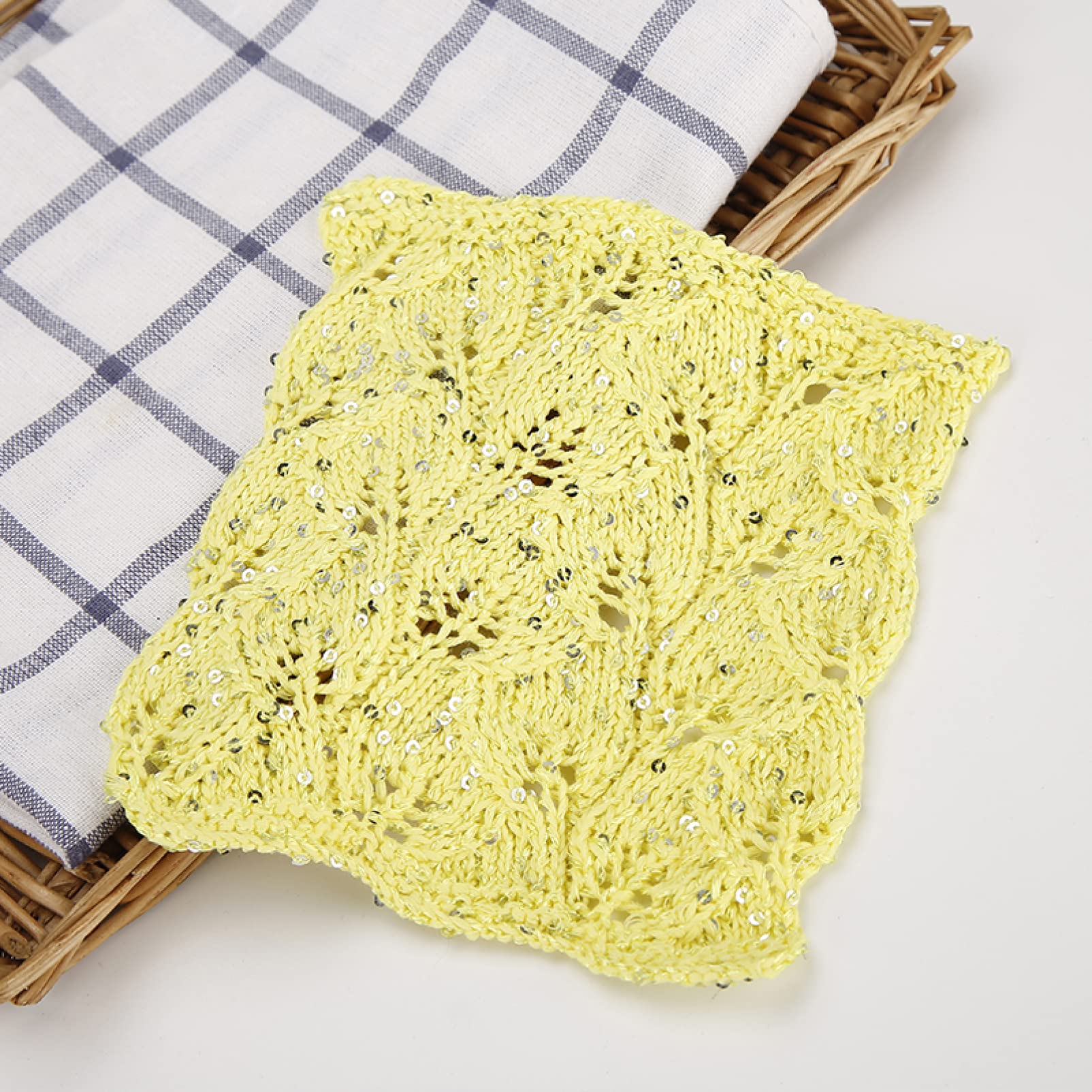 filato, filato per uncinetto, 500g Filato di puro cotone con paillettes Filo di cotone tessuto a mano Filato morbido scintillante for coperte all'uncinetto Maglione lavorato a maglia(9)
