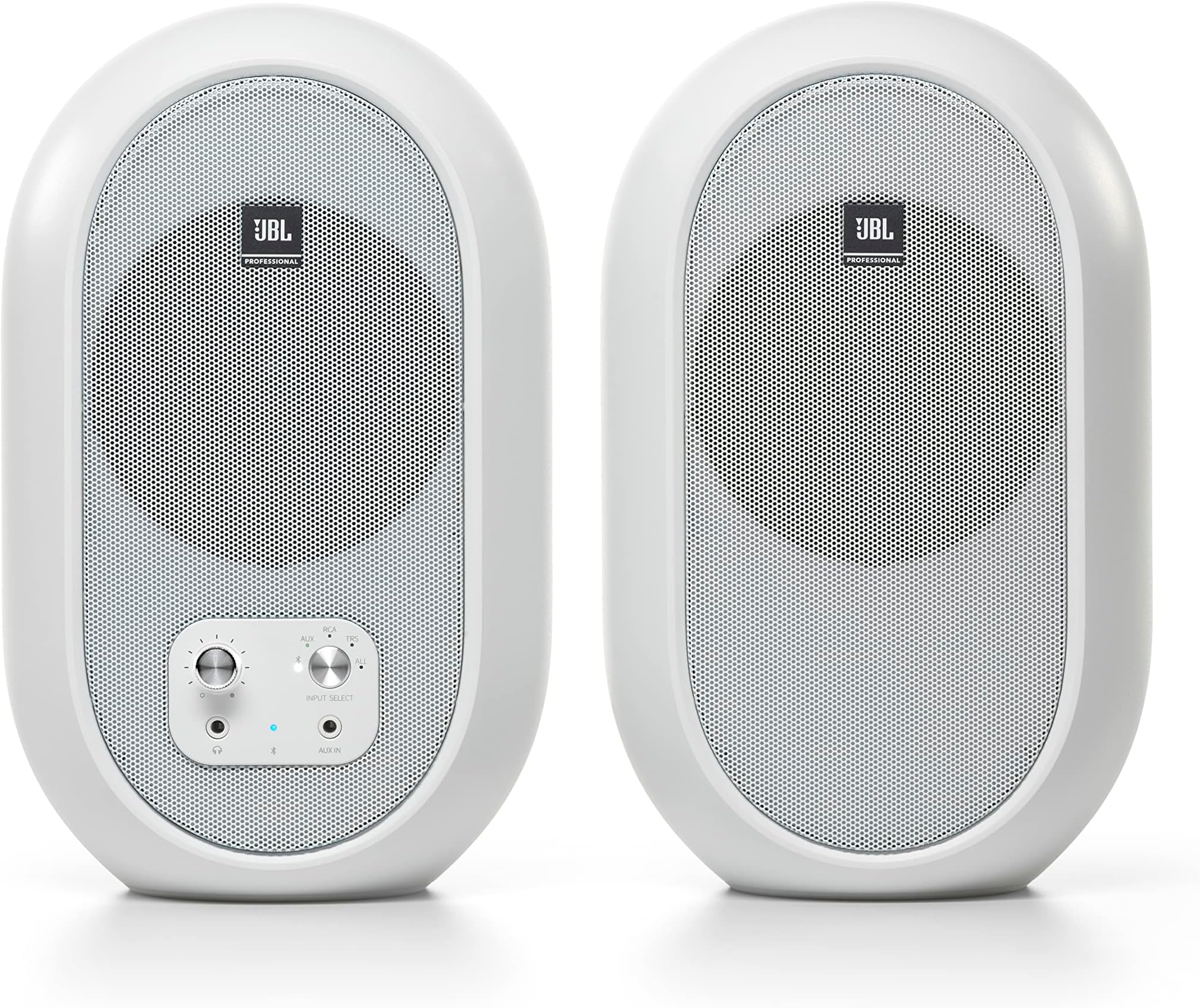 JBL Professional 1 Series 104-BT Compact Desktop Reference Monitors Woofer with Bluetooth, [White]