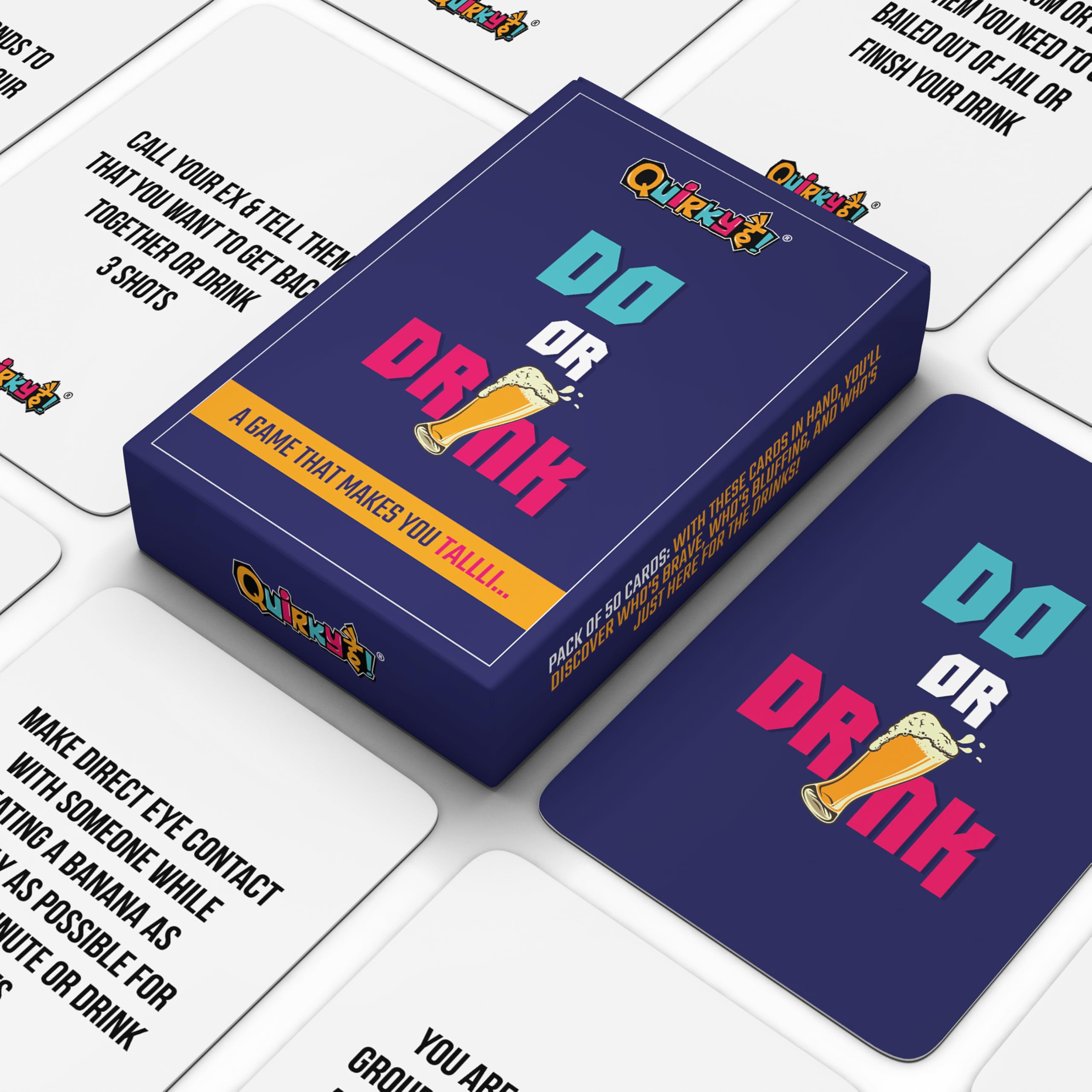 Do Or Drink Adult Card Game for Wild & Wacky Parties- Deck Includes 50 Cards