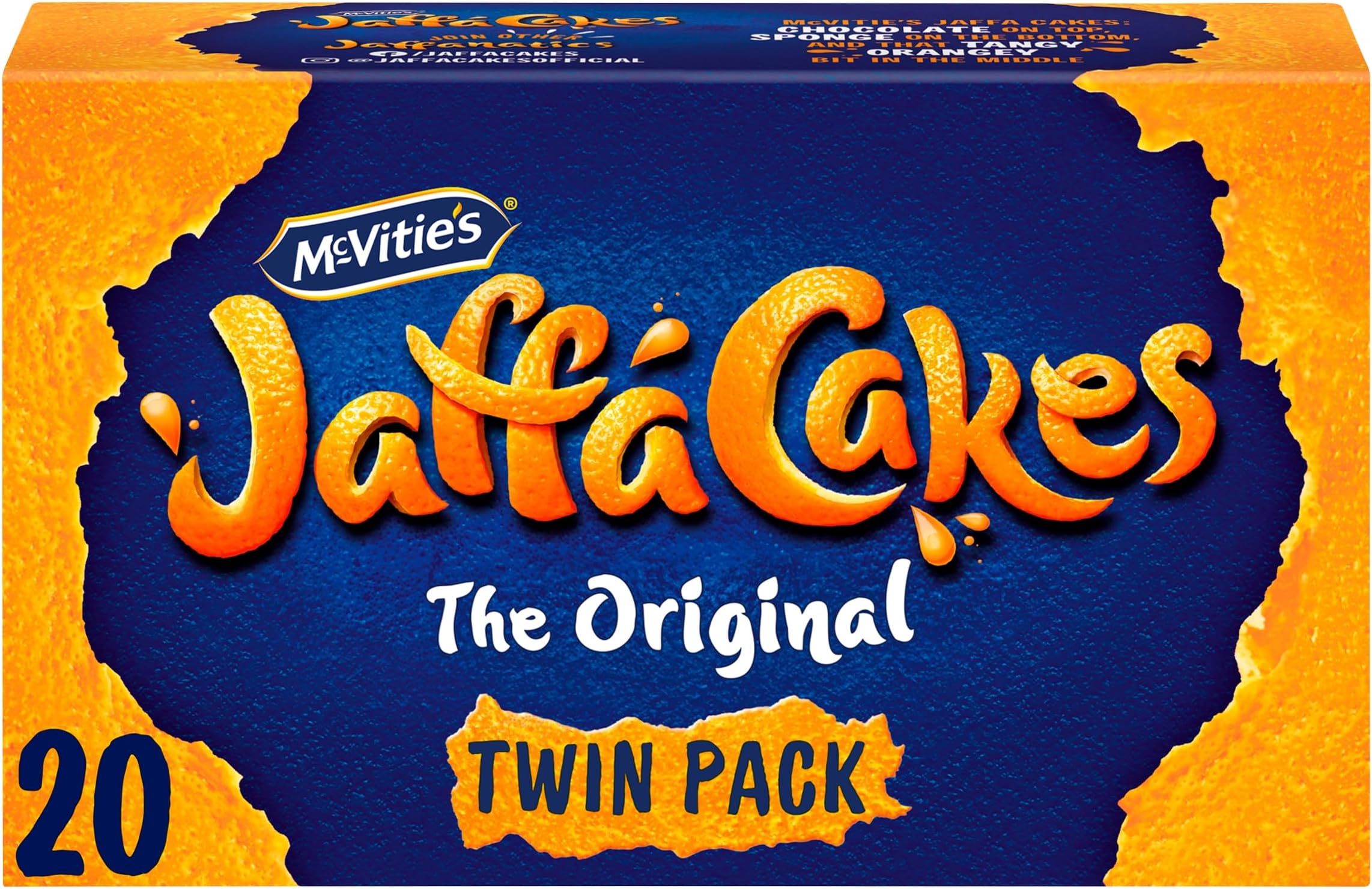 McVitie's Jaffa Cakes Original Chocolate Biscuits Twin Pack 2 x 10 Cakes, 220g