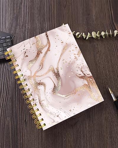 Vista 24 de iampanda Cuaderno de diario en espiral, encuadernación fuerte de doble alambre con papel de primera calidad para niñas y mujeres, diseño de lujo, 60