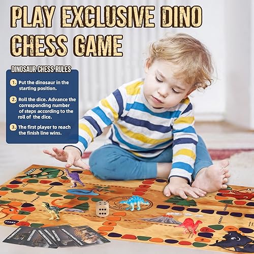 Miniatura 5 de Kit de excavación de huevos de dinosaurio, juguetes de dinosaurio para niños de 5 a 7 años, kit de excavación de huevos de dinosaurio con 12