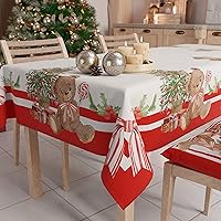 PETTI Artigiani Italiani - Tovaglia Natalizia Antimacchia Rettangolare Copritavolo