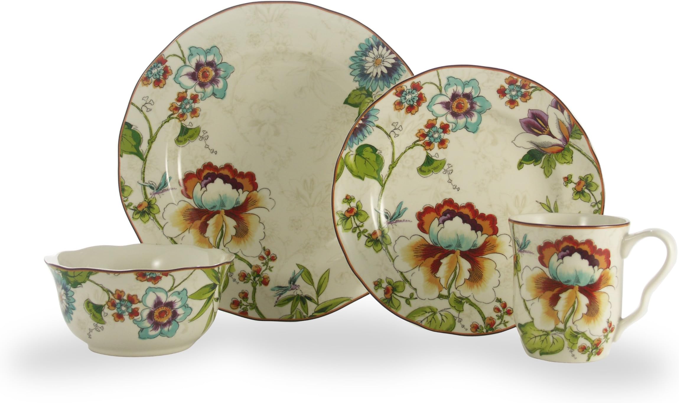 222 5th Bella Vista 16-Piece Round Dinnerware Set, Service for 4