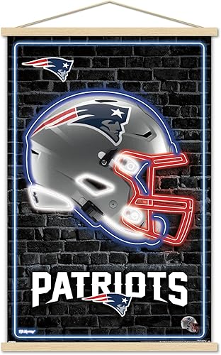 Miniatura 8 de Trends International NFL New England Patriots - Póster de pared con casco neón 23 con marco magnético