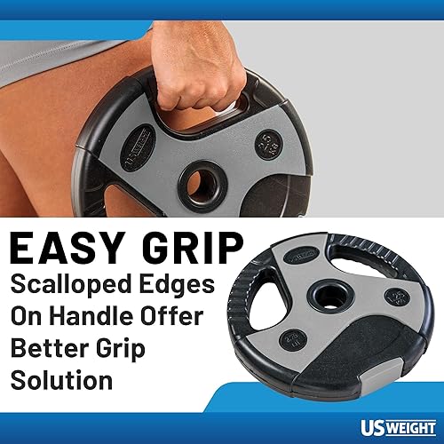 Miniatura 5 de US Weight Juego de pesas ajustables con barra de 55 pulgadas, mancuernas y mango de pesas rusas, equipo de ejercicio versátil para entrenamientos de