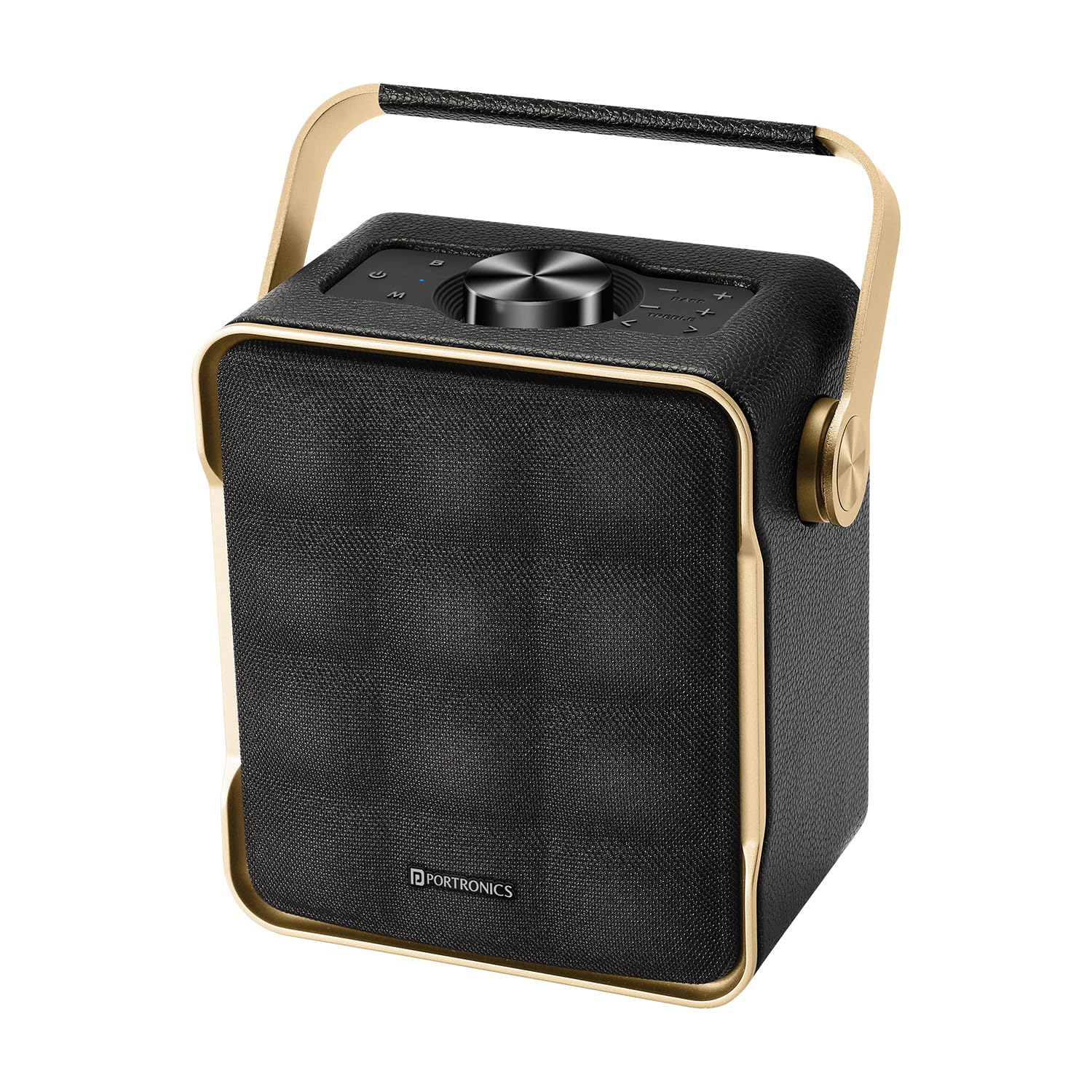 Harmony II 60W HD Sound Portable Bluetooth 5.3V Speaker, Bass Boost Technology, Upto 5 Hours Playtime, Bass/Treble Adjustment, Leather Finish, USB/AUX in, Type C Fast Charging(Gold)