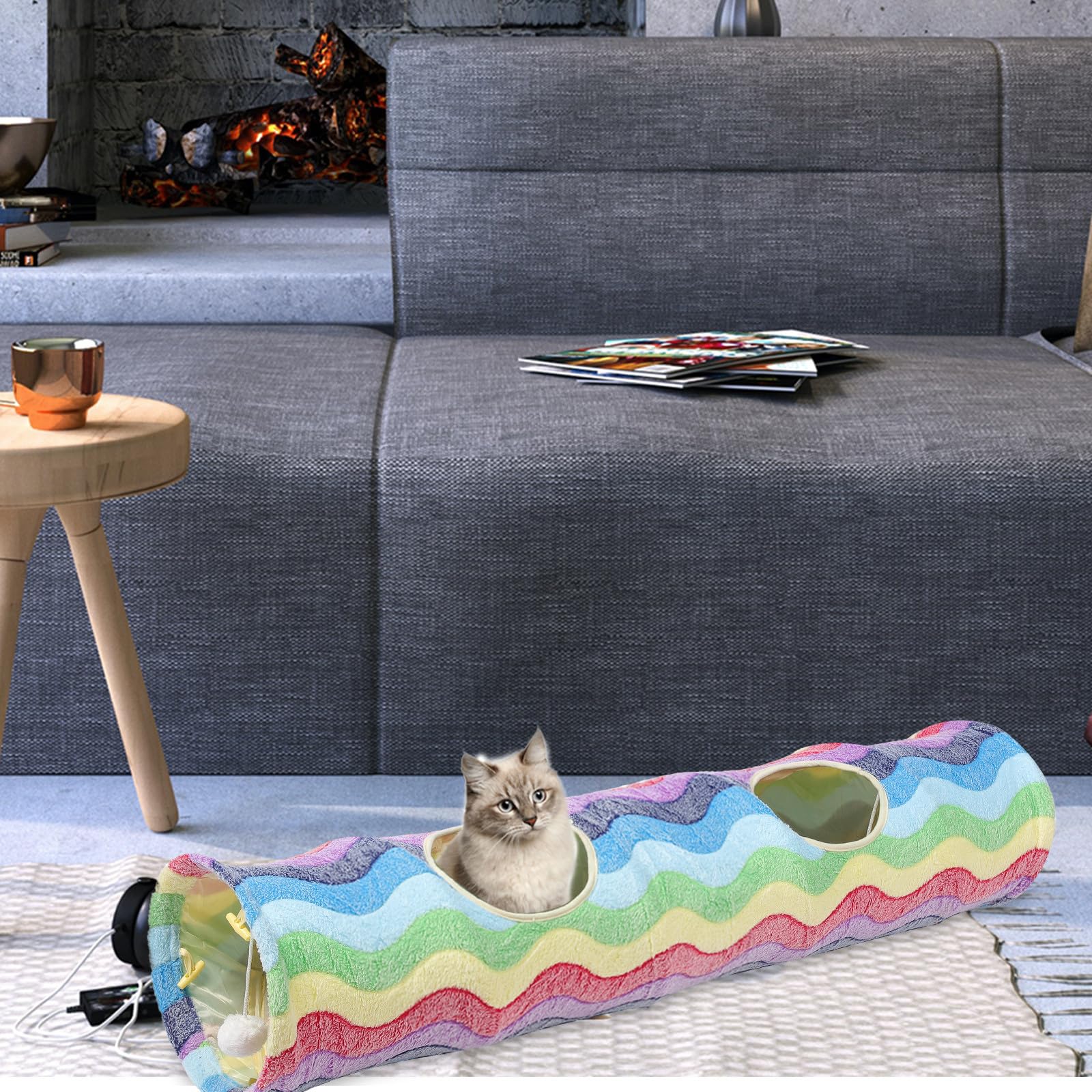 Faltbarer Katzentunnel Spielzeug für Katzen, Erkundungsspielzeug