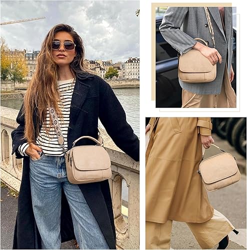 Miniatura 2 de OPAGE Bolsos cruzados pequeños para mujer, a la moda, de piel sintética suave, bolso cruzado para mujer