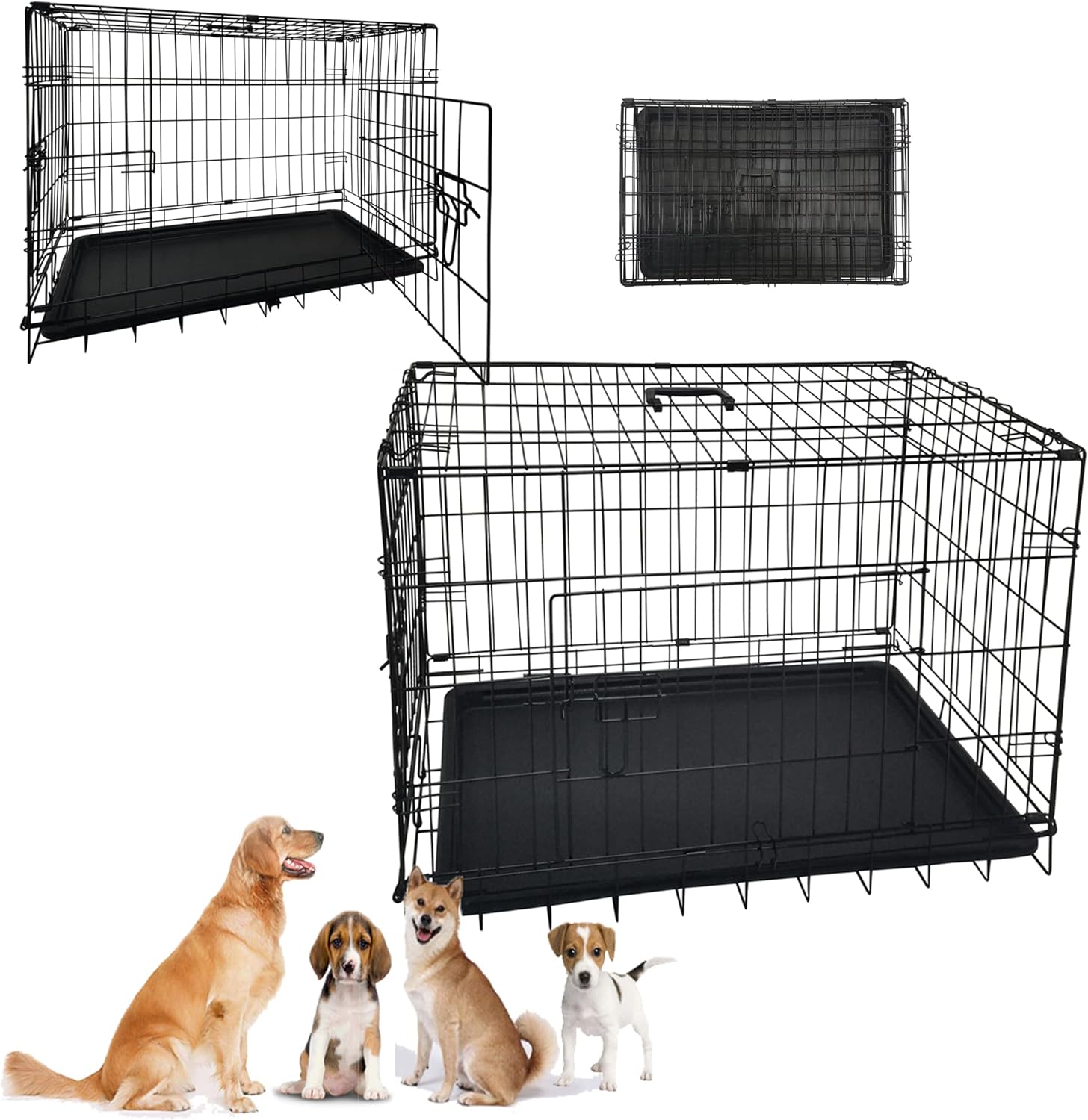 Small Dog Cages Puppy Dog Crate Small 20 inch Folding 1 Door 1 Lock
