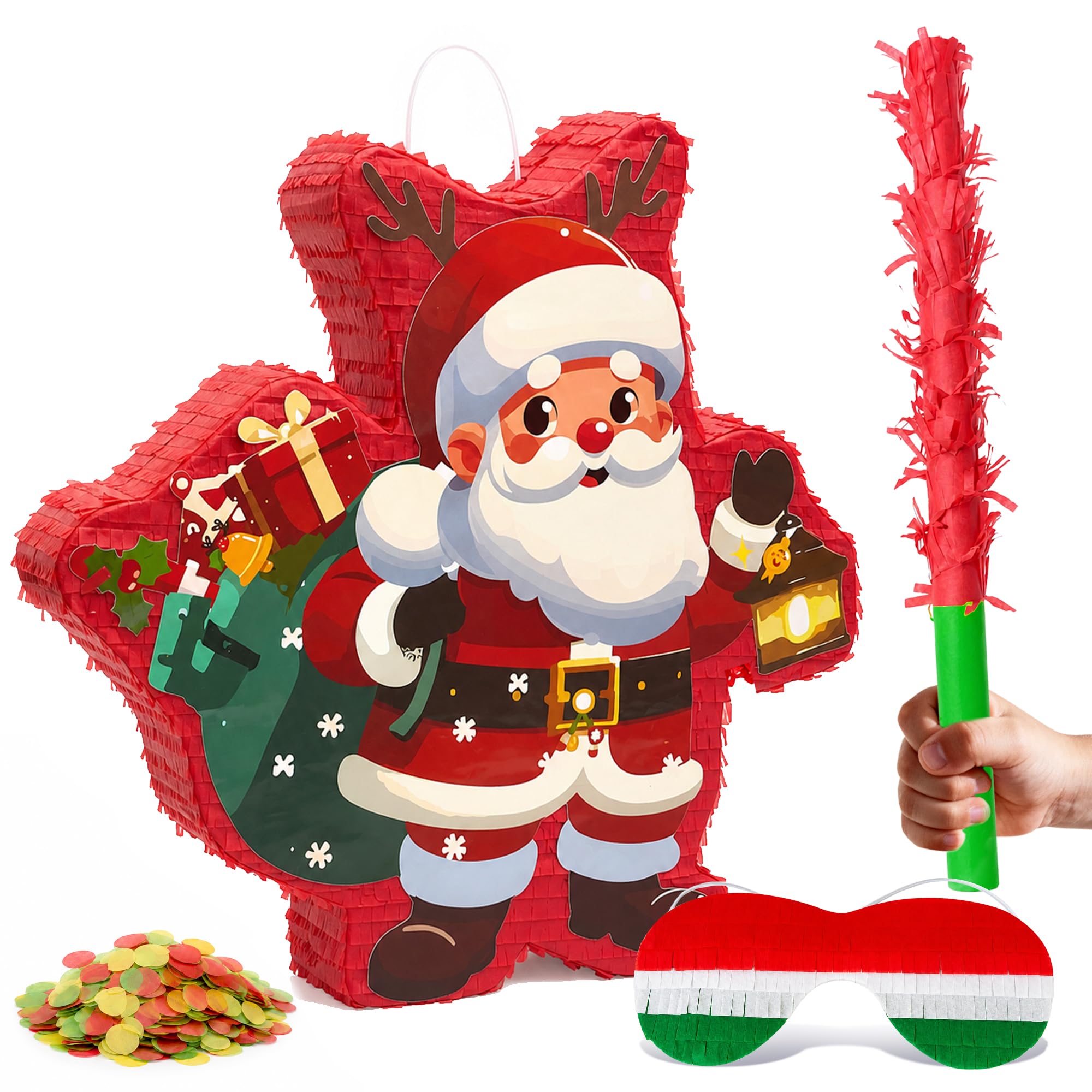 Christmas Santa Claus Pinata, 5 Pcs Christmas Party Decorations Set