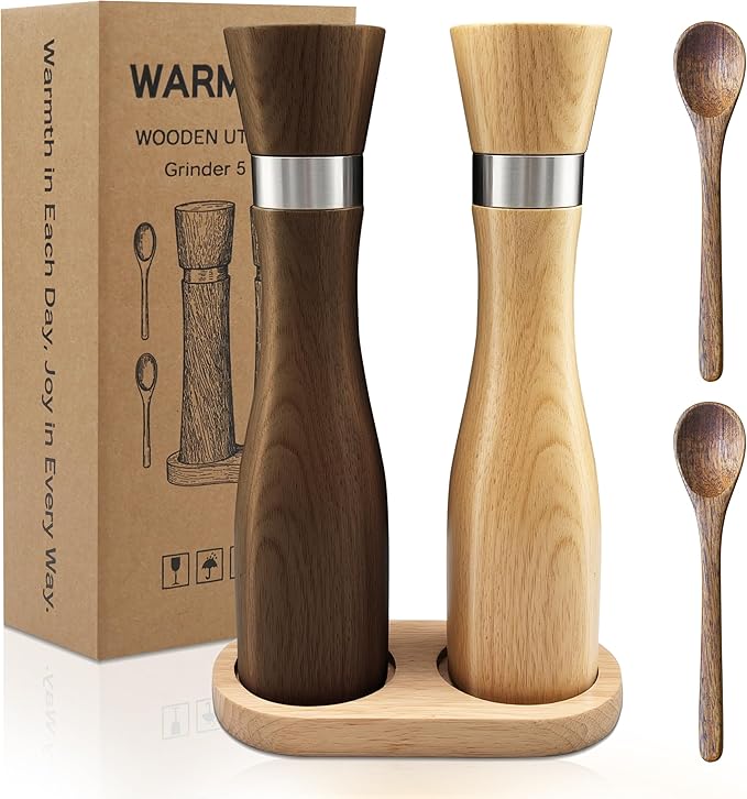 Beech Salt and Pepper Grinder Set - $19.99