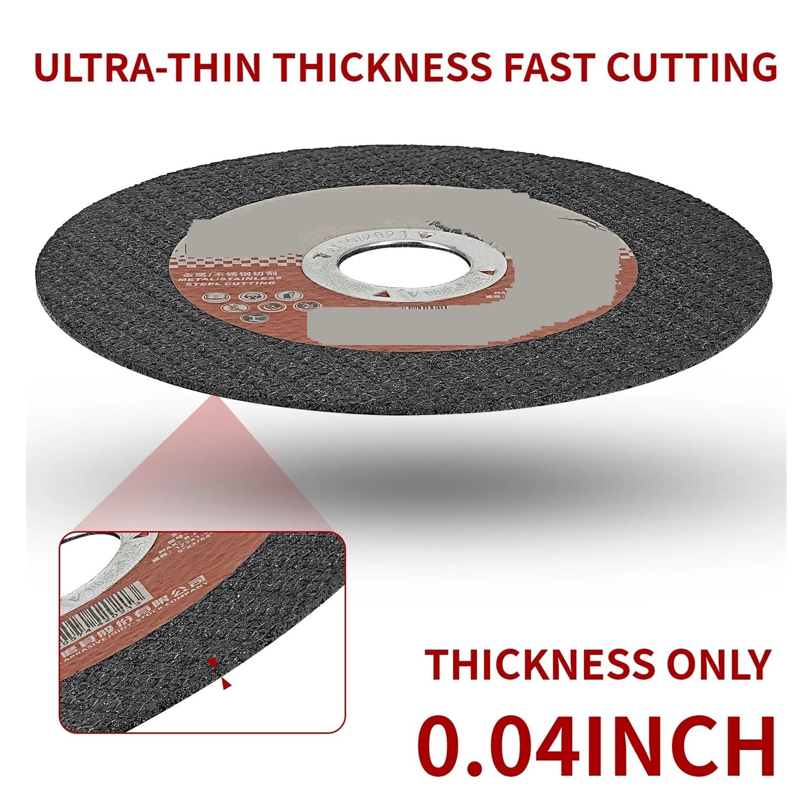 Tarcza tnąca Tarcze tnące ze stali nierdzewnej do metalu 125 mm, tarcza tnąca do szlifierki kątowej, końcówka do szlifierki kątowej ze stali do cięcia kamienia (20 sztuk)