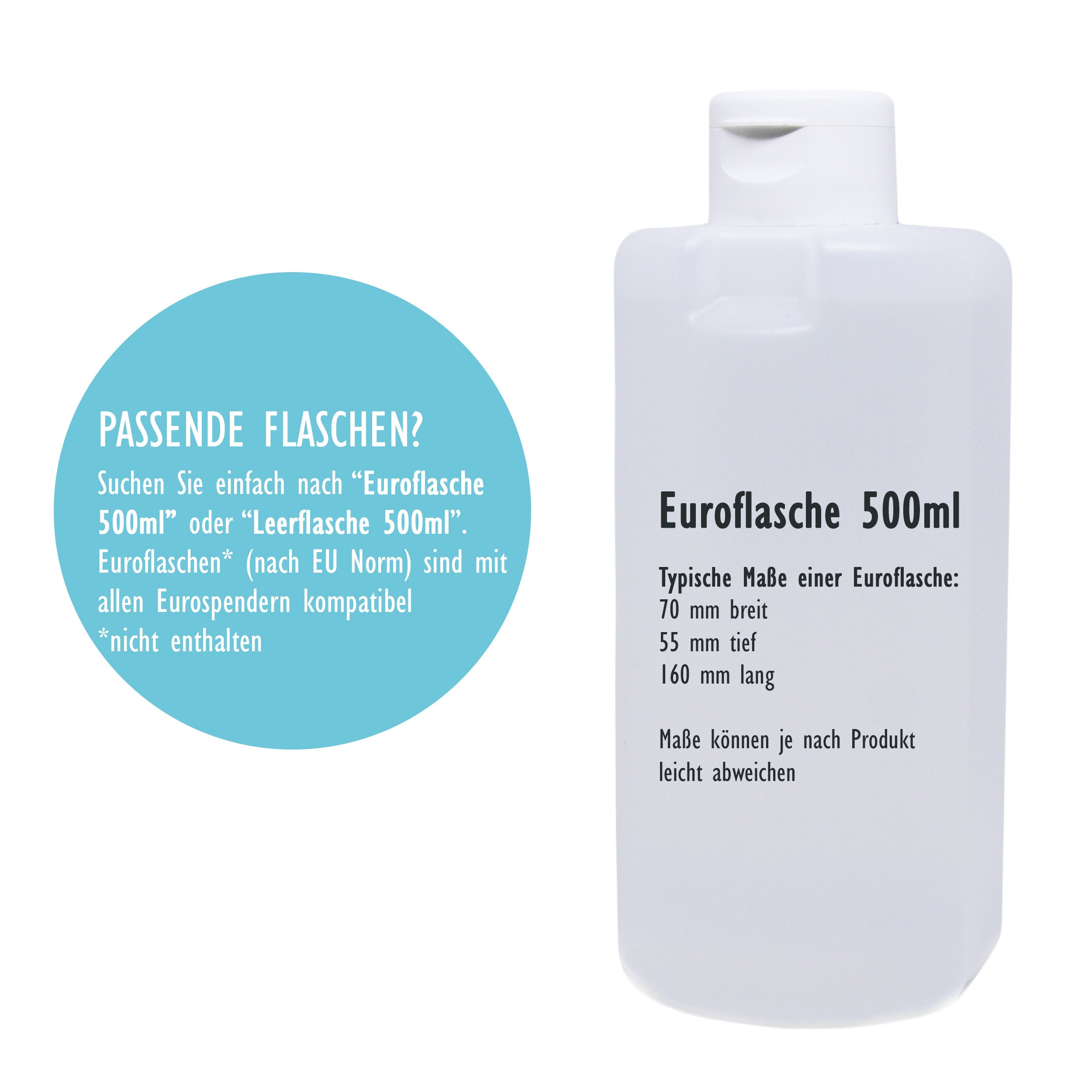 Desinfektionsmittelspender Sterilliumspender 500 ml | Wand-Spender inkl. Befestigungsmaterial | Desinfektionsspender Kunststoff | Dosier-Pumpe für Desinfektionsmittel/Seife