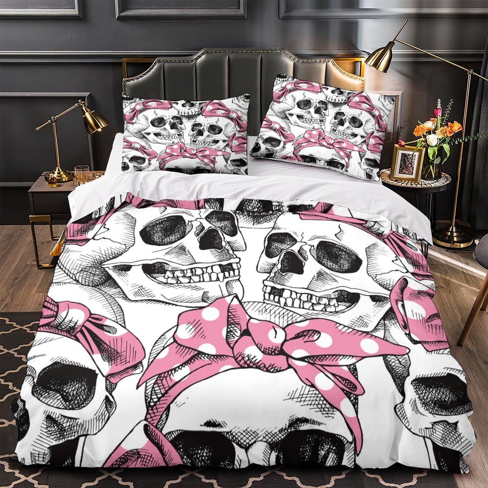 Housse de couette prêtre crâne ultra douce pour lit double confortable