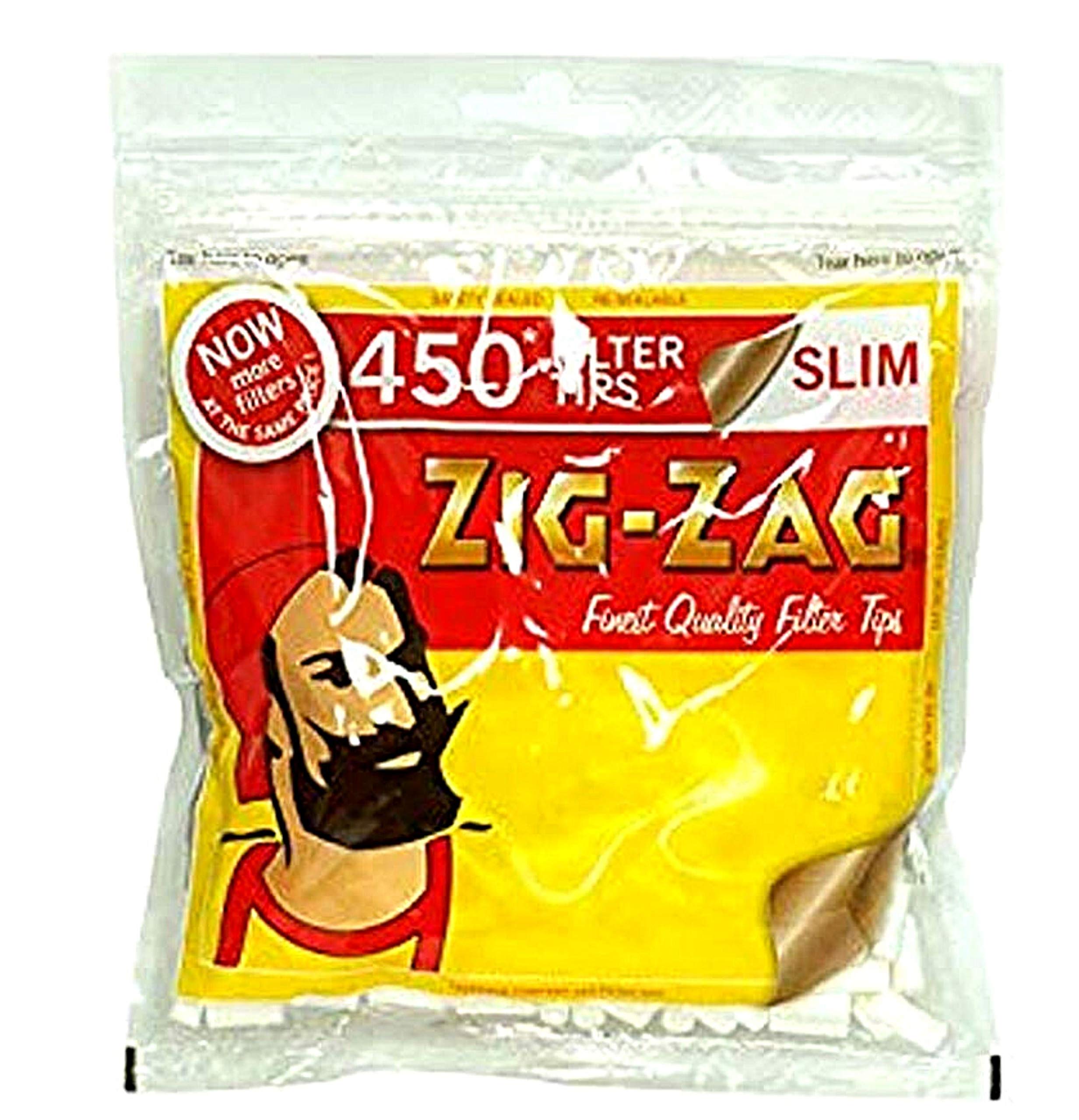 ORIGINAL ZIG ZAG FILTERS TIPS PACKS (SLIM FILTERS - 450 TIPS PACK, 10)