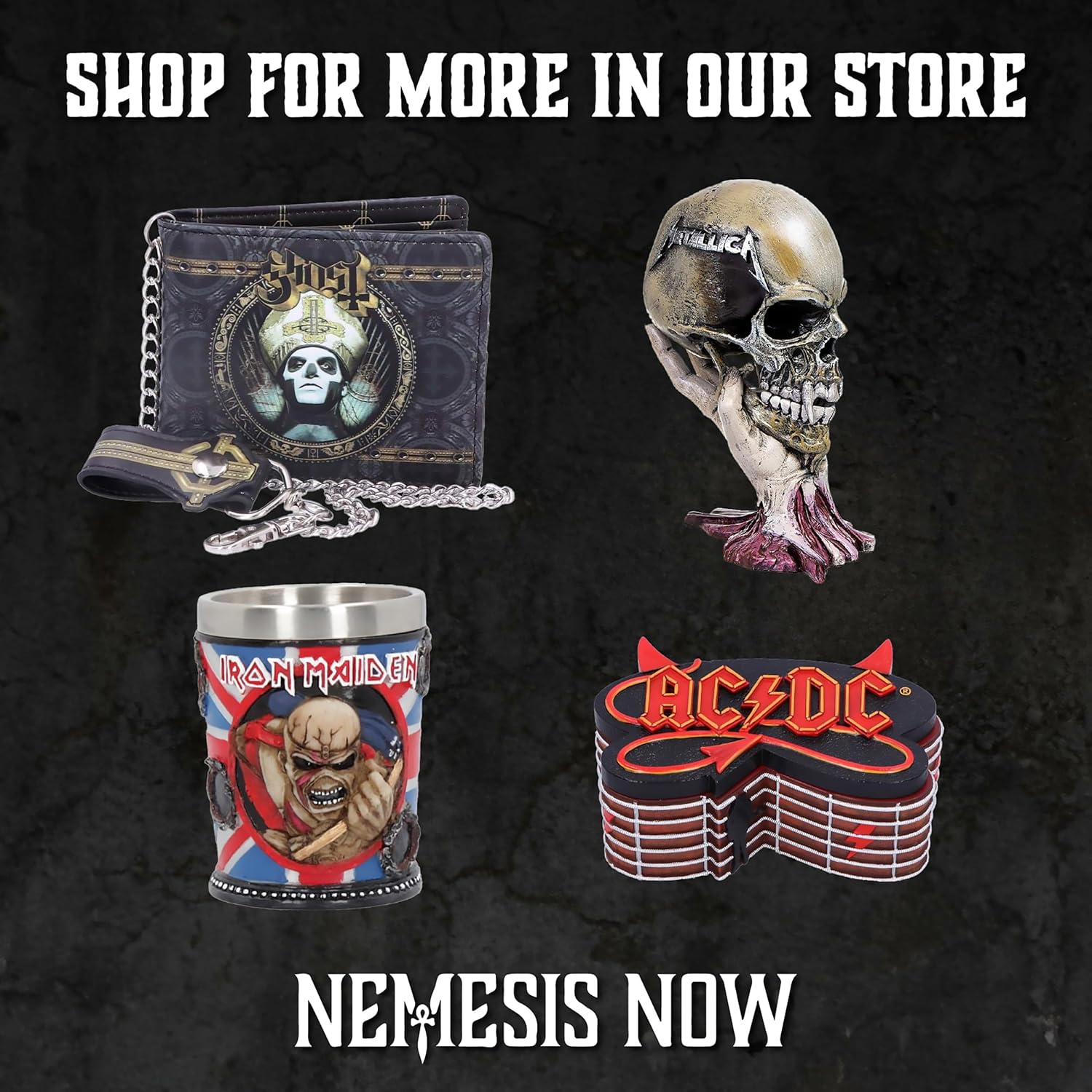 Nemesis Now Metallica Master of Puppets Tankard, Hand-Painted Resin, Officially Licensed Metal Album Art, Stainless Steel Insert, 15.5cm