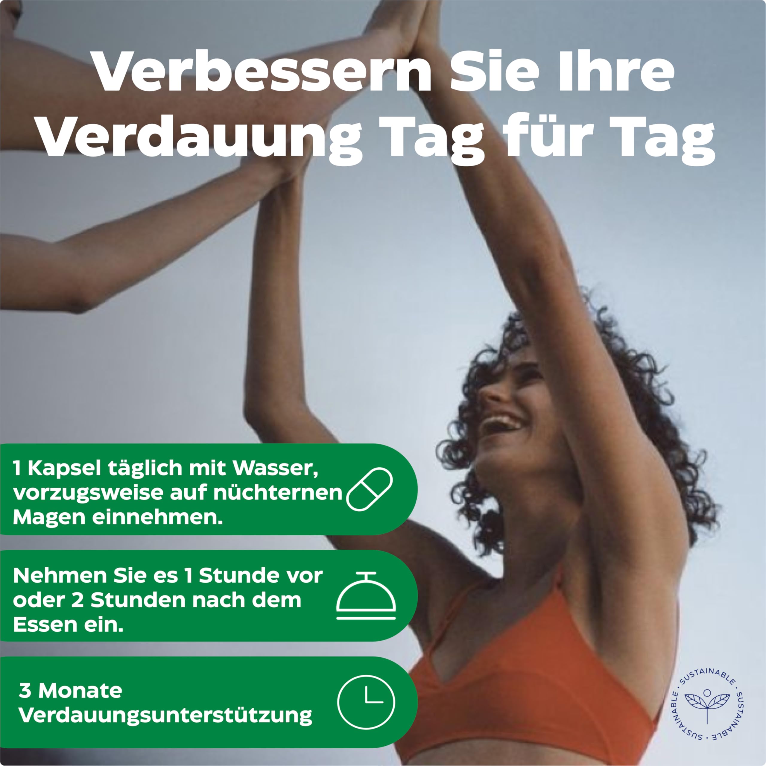 Enzymedica - Pro-Bio, für einen gesunden Darm, fördert die Verdauung & reguliert Darmtätigkeit, reduziert Gase & Blähungen, mit über 10 Milliarden KBE, Glutenfrei, Milchfrei, 90 Kapseln